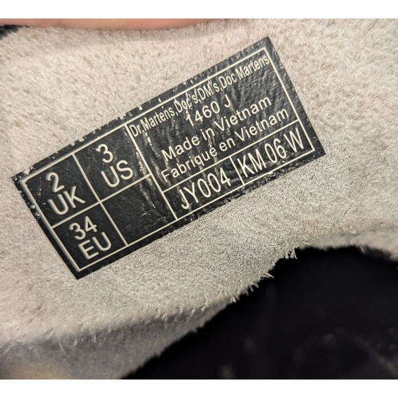 Doc Martens White Leather Combat Lace Up Side Zip Boots Size 3 - Picture 9 of 11